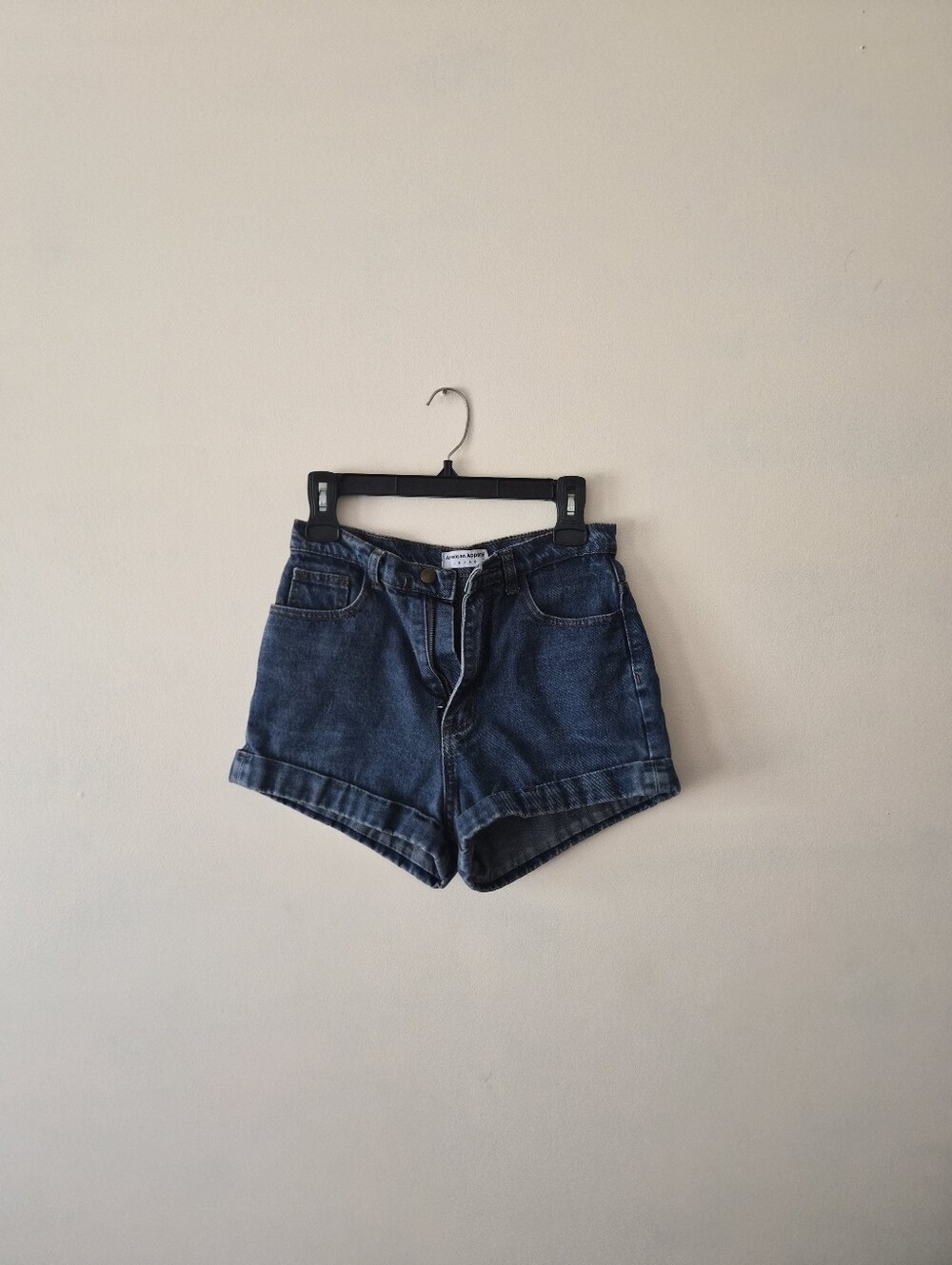Women's Dark Blue High-Waist Denim Shorts